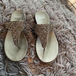 Pewter or silver Sandals Flip Flops